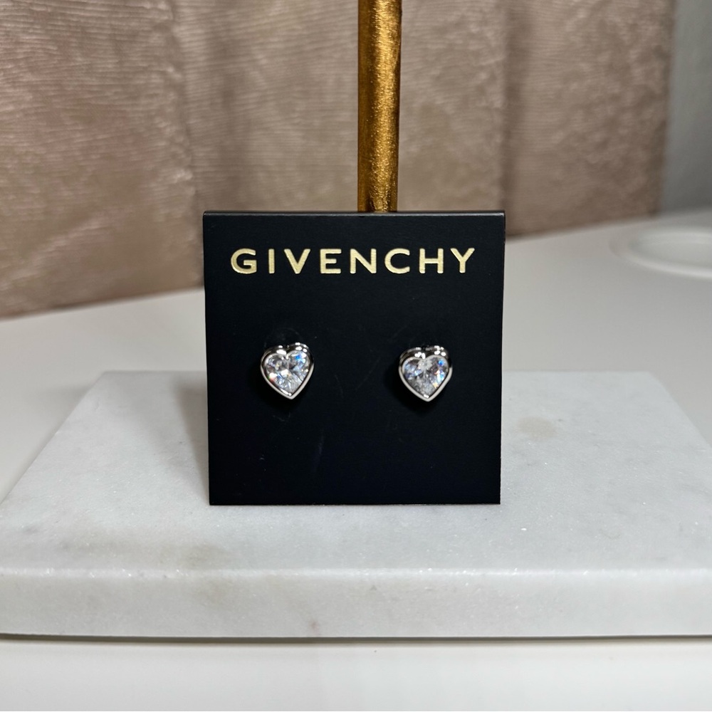 Givenchy Crystal Heart Earrings